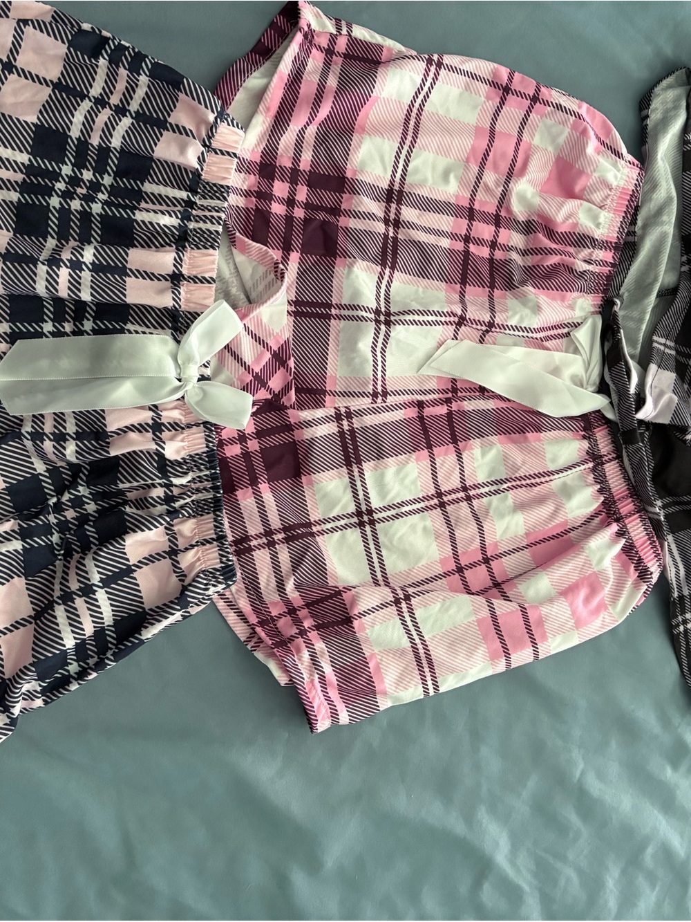 Plaid Pink set of 3